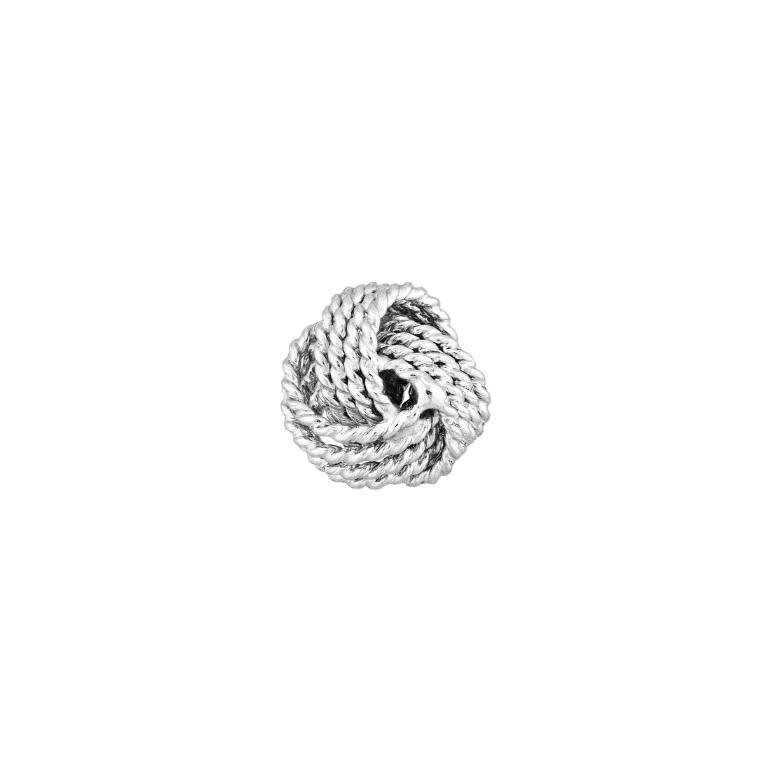 The Knot - 925 Sterling Silver Ribbed Love Knot Stud Earrings