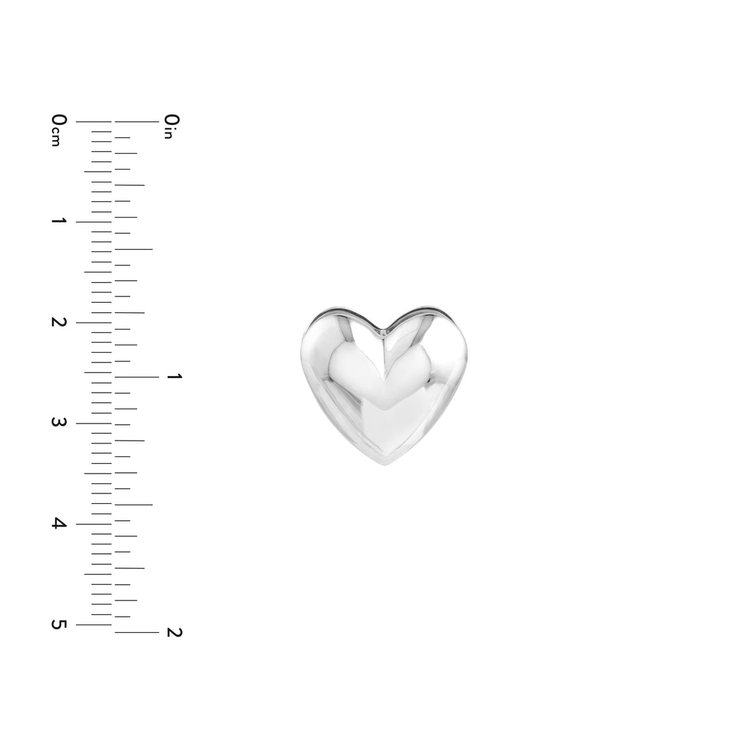 The Darling - 925 Sterling Silver Puff Heart Hoops
